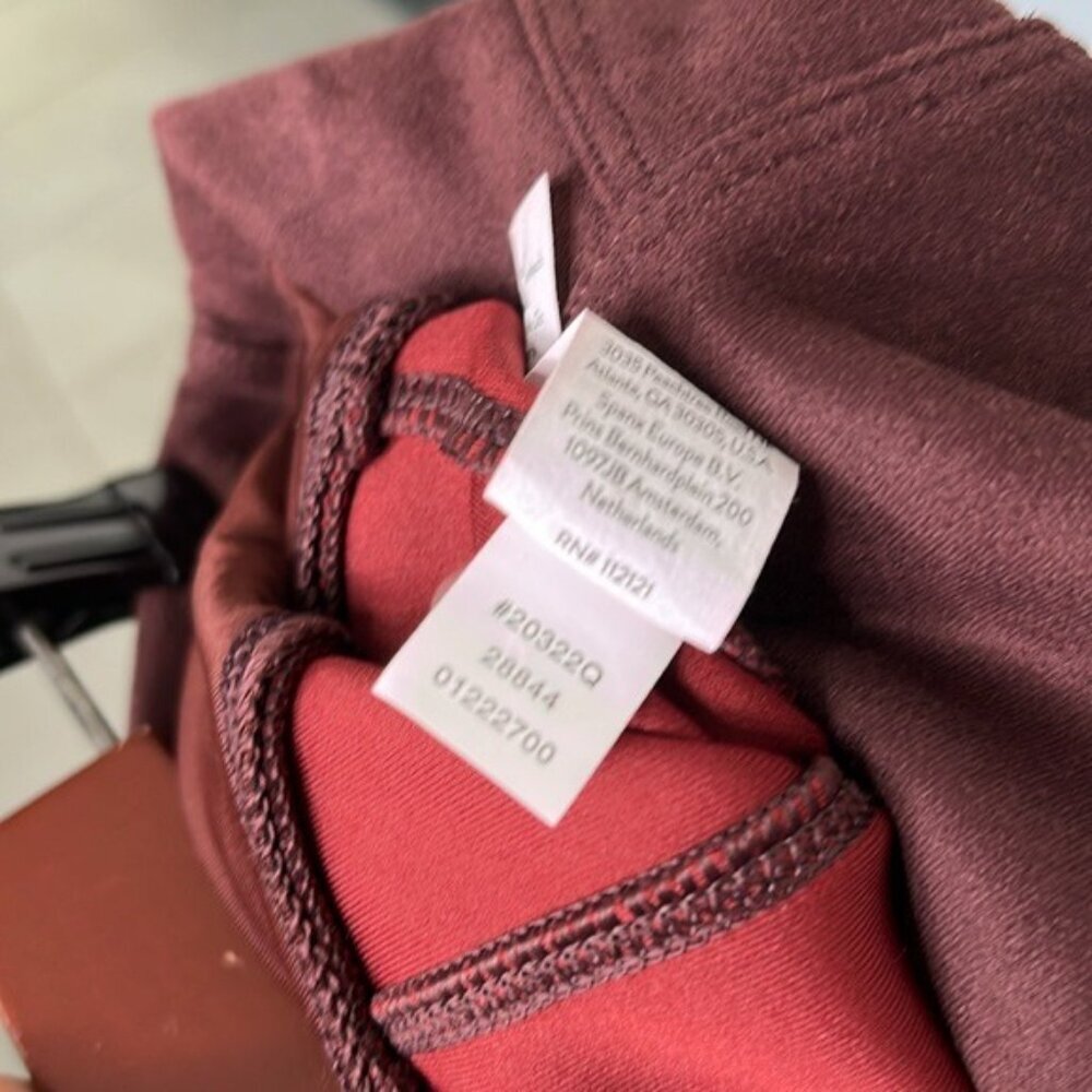 SPANX Suede Legging Wine color size Large Petite Women’s‎ clothing - Picture 9 of 12